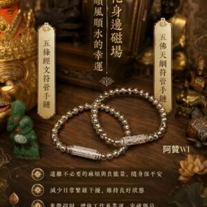 五條經文符管 五佛天網符管 手鏈